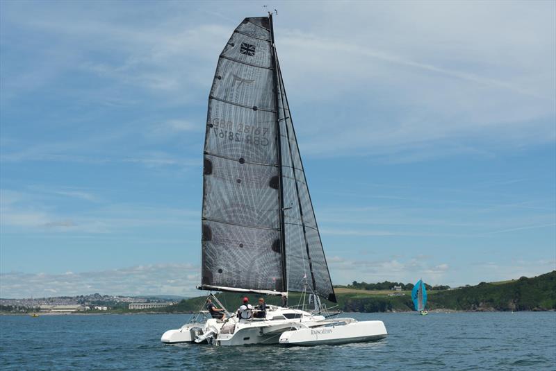 NJO Sails and Dart Sails & Covers Regatta at Plym YC photo copyright D Eales taken at Plym Yacht Club and featuring the Trimaran class