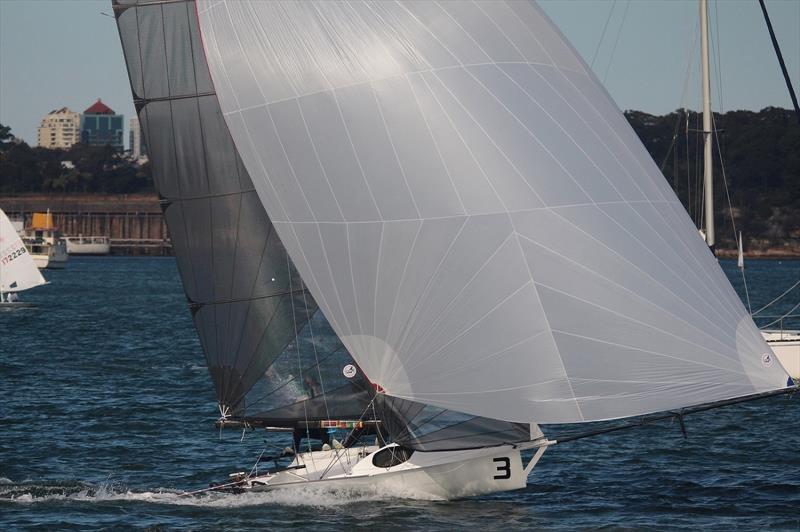 Handicap winners Jack Winning and Brett Phillips during the NSW 12ft Skiff Championship photo copyright Vita Williams taken at Lane Cove 12ft Sailing Skiff Club and featuring the 12ft Skiff class