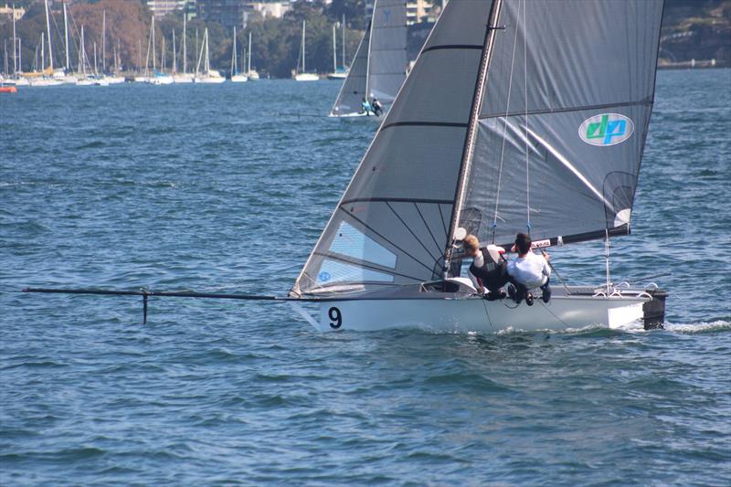 Newest in the fleet - Brad Phillips and Tim Barraclough on Terms and Conditions at the Australian 12ft Skiff Championship photo copyright Vita Williams taken at Sydney Flying Squadron and featuring the 12ft Skiff class