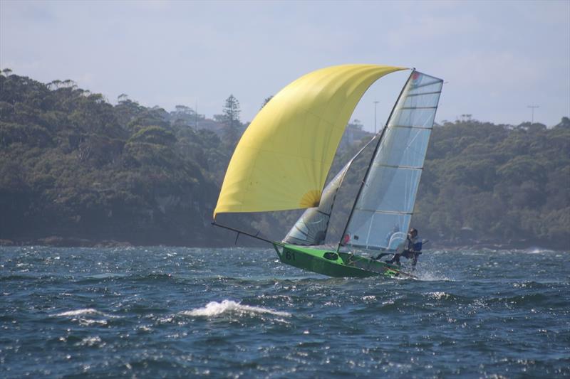 Arrogant Frog ahead of the 12ft Skiff Australian Championship photo copyright Vita Williams taken at Lane Cove 12ft Sailing Skiff Club and featuring the 12ft Skiff class