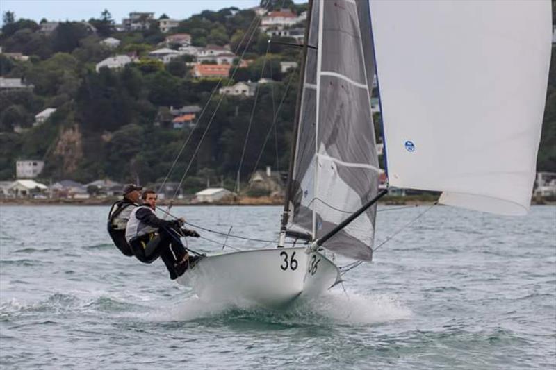One & In - Tim Bartlett and Matt Hix - 12ft Skiff class NZ Nationals - Worser Bay photo copyright 12ft Skiff League taken at Worser Bay Boating Club and featuring the 12ft Skiff class