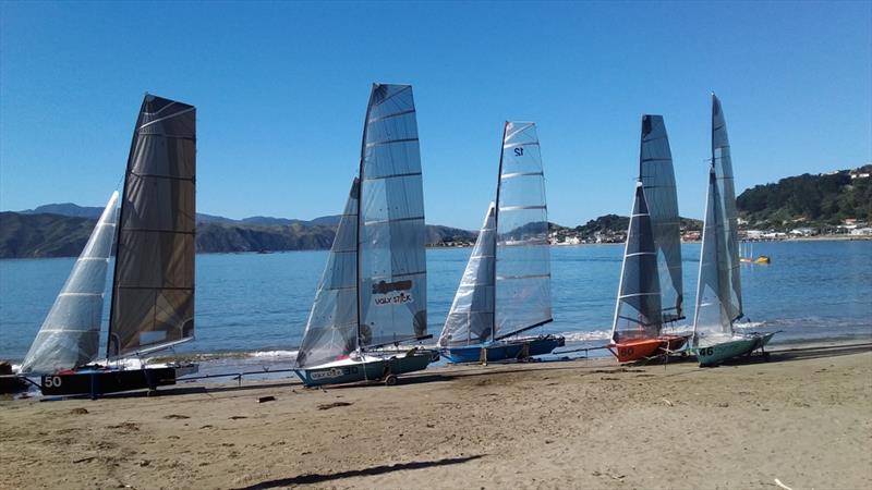 Welcome to windy Wellington - 12ft Skiff class NZ Nationals - Worser Bay photo copyright 12ft Skiff League taken at Worser Bay Boating Club and featuring the 12ft Skiff class