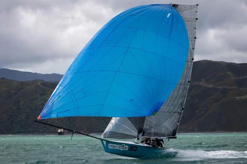 Ugly Stick - Simon mackie and Ollie Scott-Mackie - 12ft Skiff class NZ Nationals - Worser Bay - photo © 12ft Skiff League