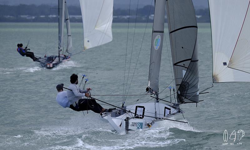 2018 12ft Skiffs Nationals - Day 3 photo copyright Mitchell Pearson / SurfSailKite taken at Darling Point Sailing Squadron and featuring the 12ft Skiff class