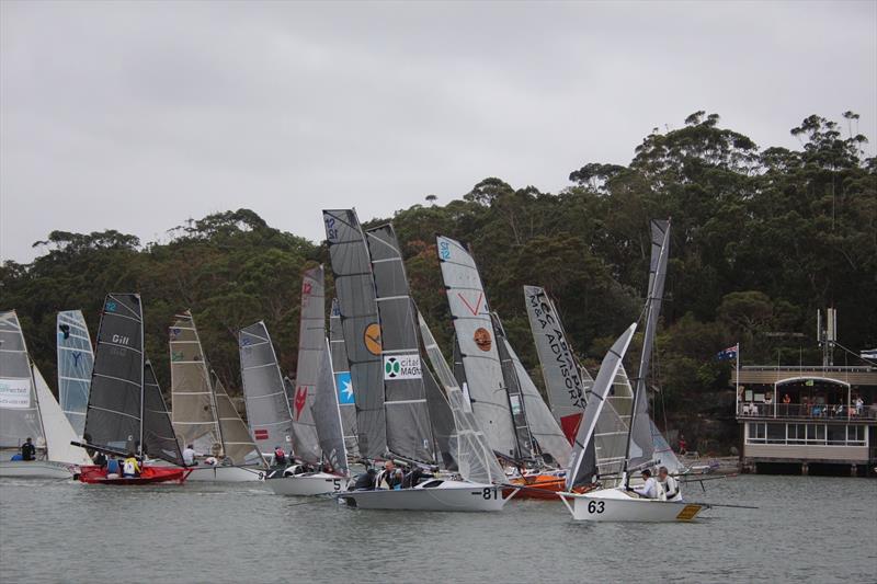 Lining up for the start - Your Move Conveyancing NSW Championship t photo copyright 12ft skiffs taken at Sydney Flying Squadron and featuring the 12ft Skiff class
