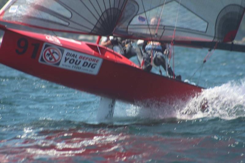 Red Energy romping - 2019 12ft Skiff Interdominion Championship, Day 4 - photo © John Williams