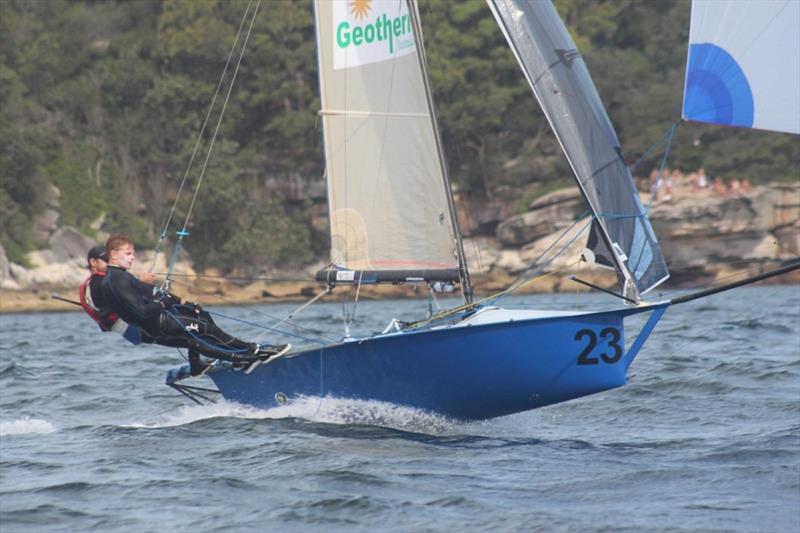 Geotherm won the final race and was second overall - 12ft Skiff Interdominion Championship 2019 photo copyright John Williams taken at Sydney Flying Squadron and featuring the 12ft Skiff class