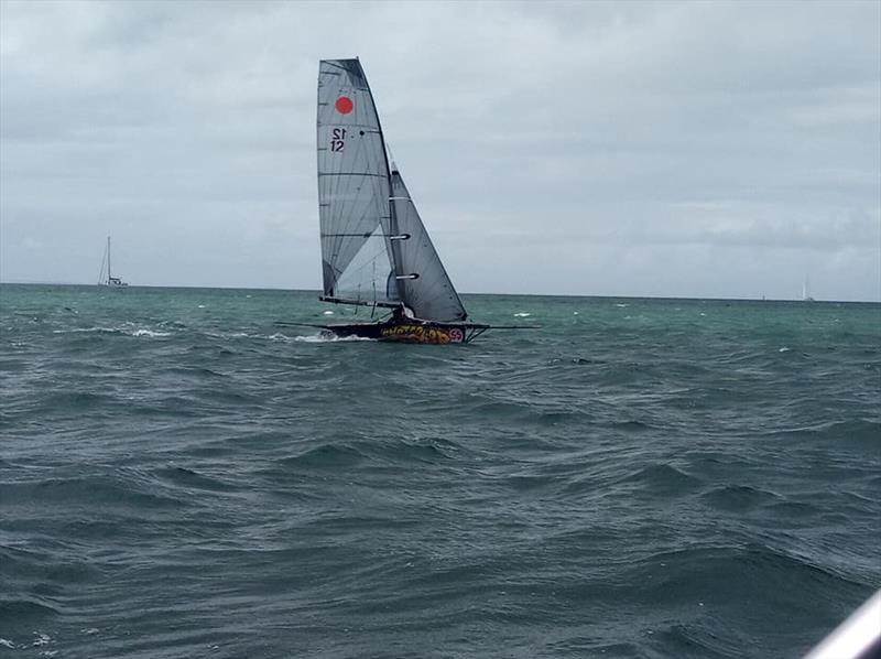 Carbon Chandlery - 2019 Australian 12ft Skiff Championships photo copyright Beryll Roberts taken at Royal Queensland Yacht Squadron and featuring the 12ft Skiff class