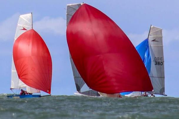 Big swells made sailing challenging for the competitors at Mercury Bay photo copyright Mercury Bay Boating Club taken at  and featuring the 12ft Skiff class