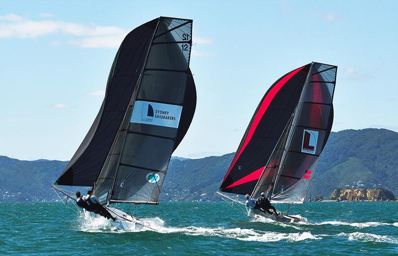 Nick Press and Murray Press show their form in a head-to-head 12ft spinnaker run - photo © Nick Press