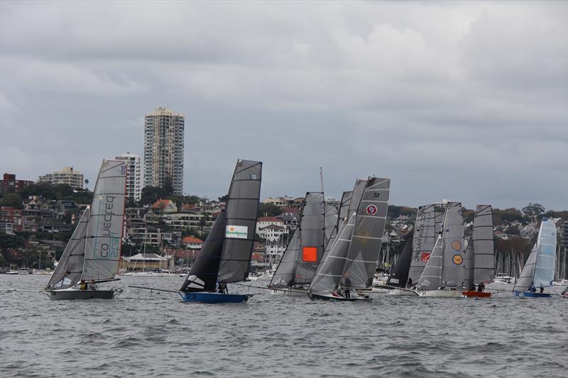 12s Race start photo copyright Peter Polec taken at Lane Cove 12ft Sailing Skiff Club and featuring the 12ft Skiff class