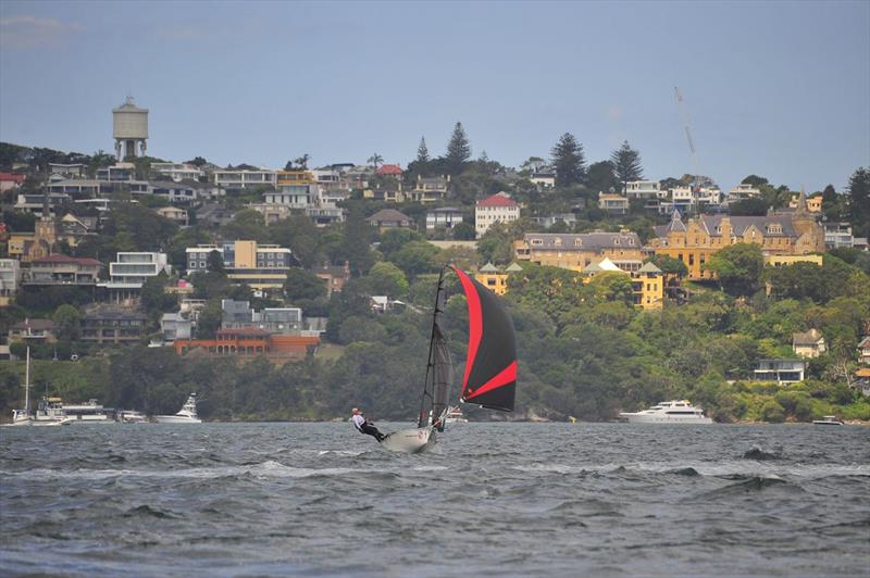 12ft Skiff NSW Championship - Red Energy in the groove - photo © Phil Franlin