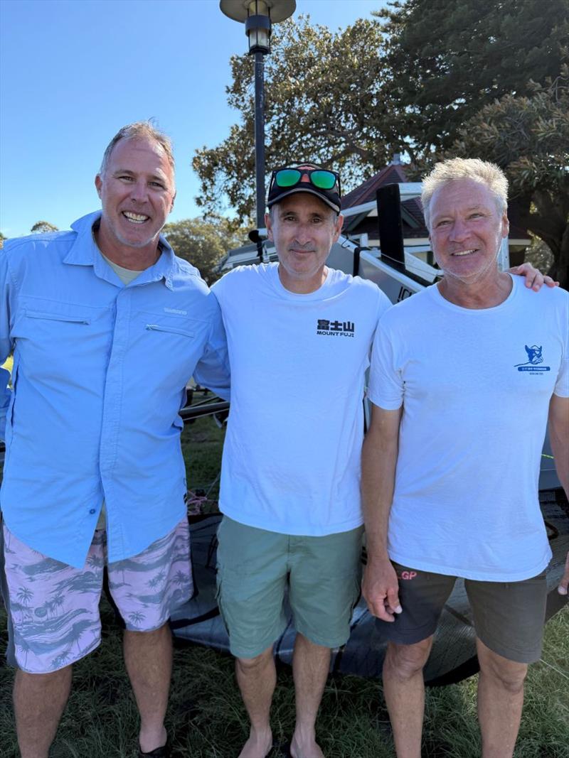 Brad Yabsley, Nick Press and Andrew Hay - 2026 Tri Search 12ft Skiff Interdominion Championship photo copyright Di Pearson taken at Australian 18 Footers League and featuring the 12ft Skiff class