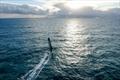 Thomas Colville and crew on Sodebo Ultim 3 off Ouessant, win the Jules Verne Trophy, a non-stop crewed round-the-world race, in Brest on Sunday 25th 2026 