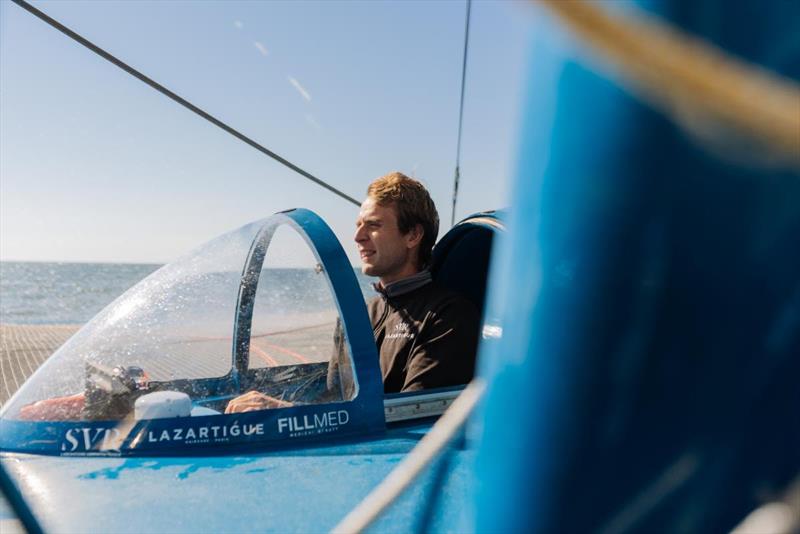 Tom Laperche in SVR-Lazartigue's famous 'Spitfire-style' cockpit - photo © Guillaume Gatefait