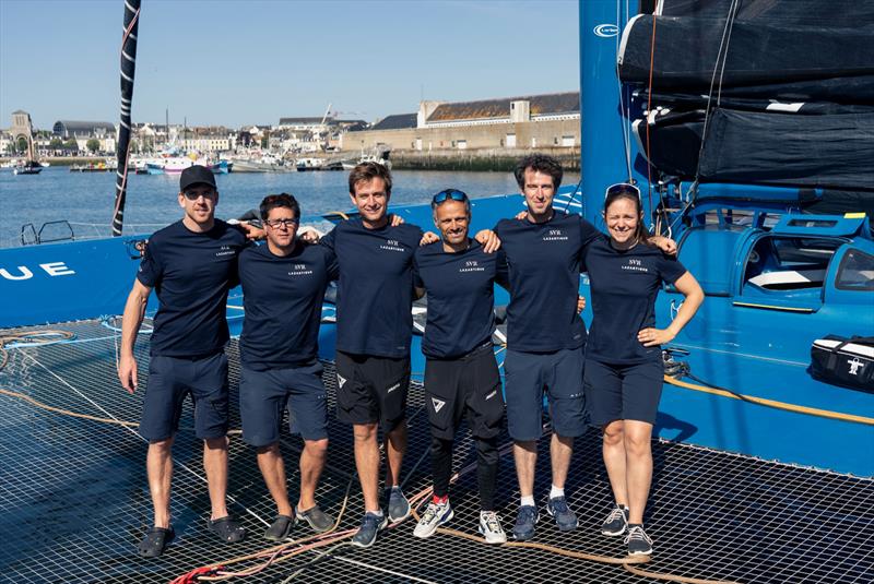 Trimaran SVR-Lazartigue crew set for the Rolex Fastnet Race - photo © Martin Keruzore´