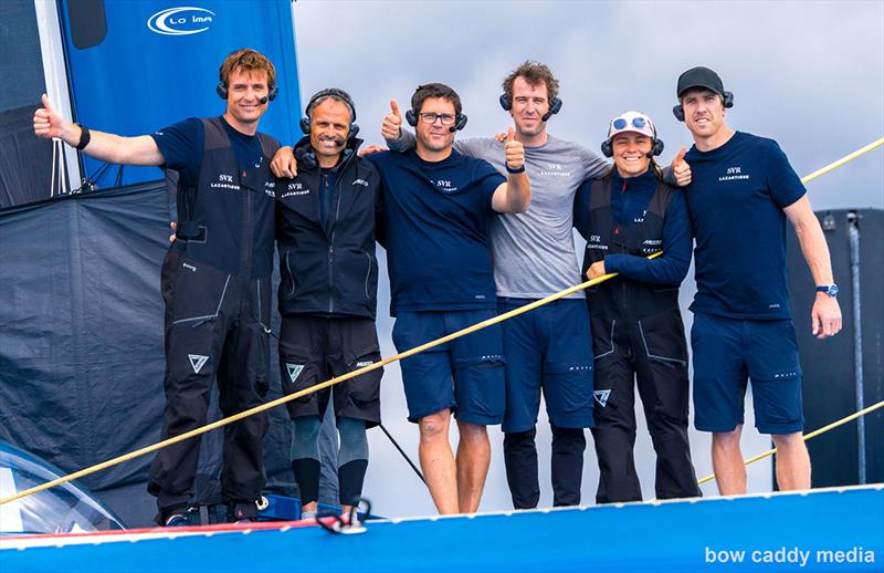 2025 Fastnet - Peter Burling, Frank Cammas and the crew of SVR Lazartigue - photo © Bow Caddy Media