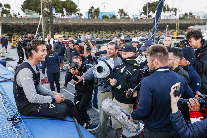 Skipper Tom Laperech - Cherbourg - SVR Lazrtigue - Rolex Fastnet Race - July 28, 2025 - photo © Paul Wyeth