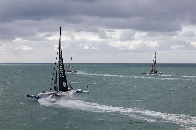 Transat Café L'or Le Havre Normandie 2025 Start photo copyright Jean-Marie Liot / Alea taken at  and featuring the Ultim class