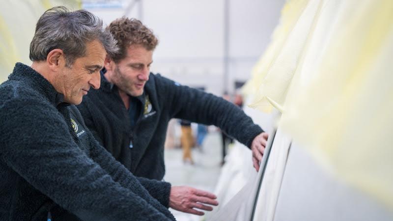 Cyril Dardarshti (Team CEO) & Charles Caudrelier (Maxi Edmond de Rothschild Skipper) During the Build - photo © GITANA SA