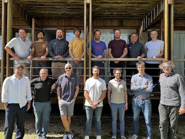 (top-bottom l-r) Weston Barlow, Hugo Roche, James Dodds, Antoine Lauriot Prevost, Xavier Guisnel, Peter Cummins, Alister Richardson, Nicolas Baral, Quentin Lucet, Yann Penfornis, Chad Corning, Chris Maxted, Arthur Le Bouëtté, Samuel Napoli, Brian Thompson photo copyright Multiplast taken at  and featuring the Ultim class