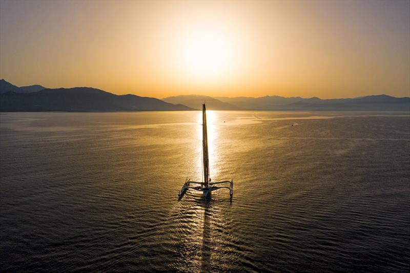 Maxi Banque Populaire XI on a tour from the Mediterranean to the Gironde photo copyright Easyride / BPCE taken at  and featuring the Ultim class