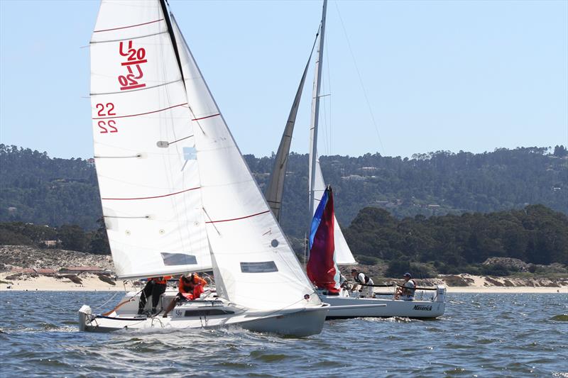 Ultimate 20 racecourse action on the waters of Montrey Bay photo copyright Ultimate 20 Class  taken at Monterey Peninsula Yacht Club and featuring the Ultimate 20 class