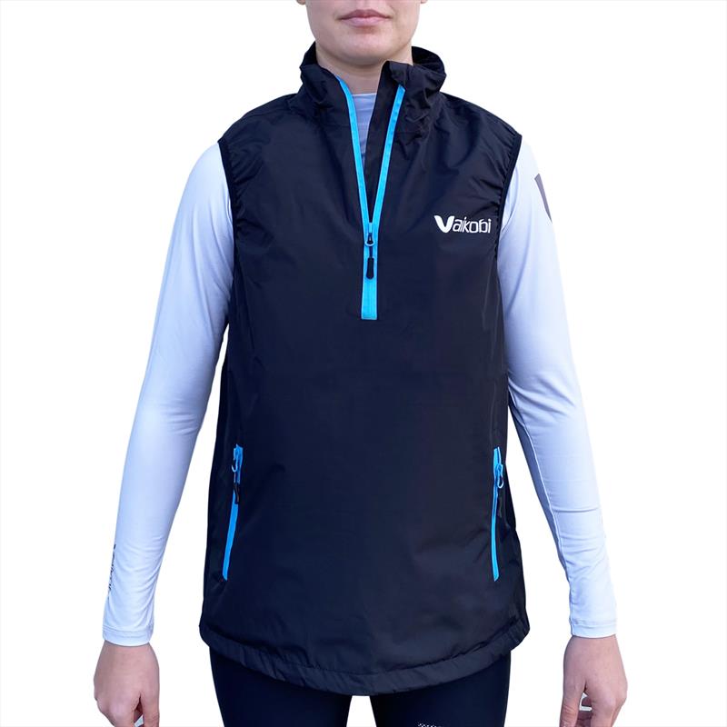 VDRY- Lightweight Vest - Black/Cyan - photo © Vaikobi