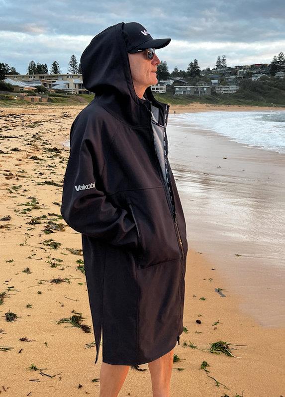 New Beach Coat - black/grey photo copyright Vaikobi taken at  and featuring the  class