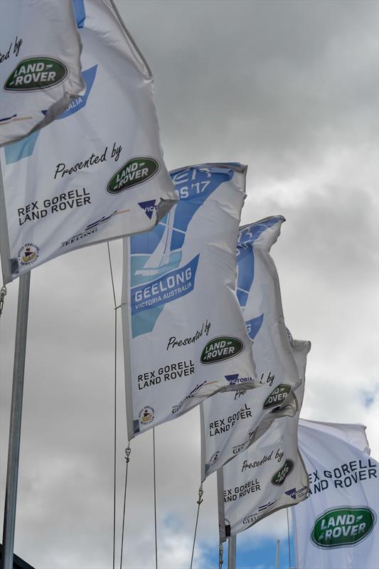 Flags at Royal Geelong Yacht Club during the Viper Worlds at Geelong photo copyright LaFoto taken at Royal Geelong Yacht Club and featuring the Viper class