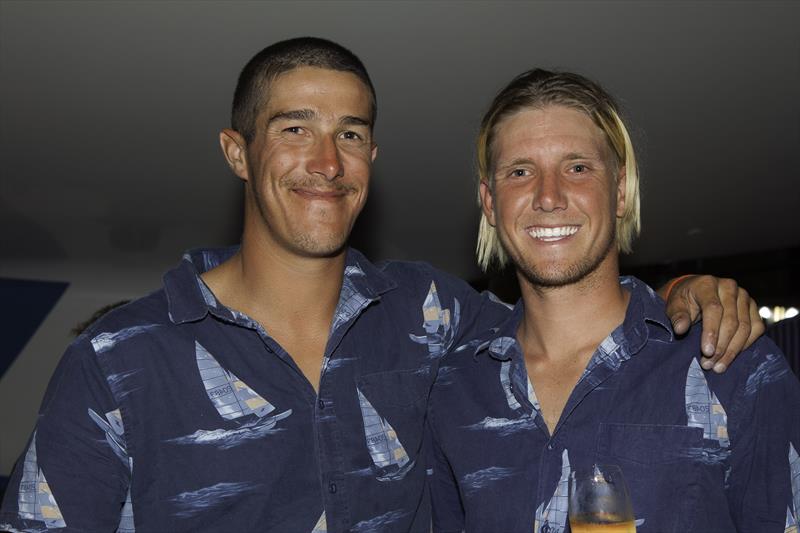 Patrick Vos and Conor Nicholas, crew for American skipper Justin Scott during the 2018 Schweppes Viper World Championship Cocktail Party photo copyright Bernie Kaaks taken at South of Perth Yacht Club and featuring the Viper 640 class