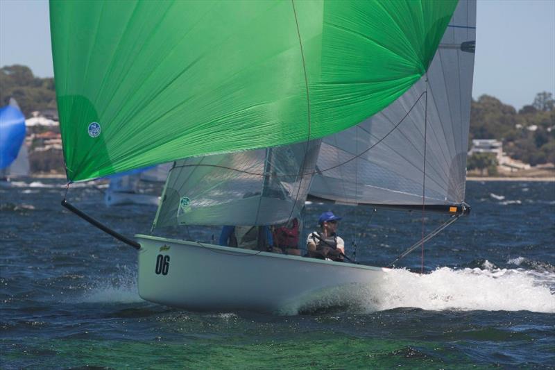 Keith Swinton was out on the river today after spending the last two days at home with a virus complaint on day 1 of the Schweppes Viper Worlds photo copyright Bernie Kaaks taken at South of Perth Yacht Club and featuring the Viper 640 class