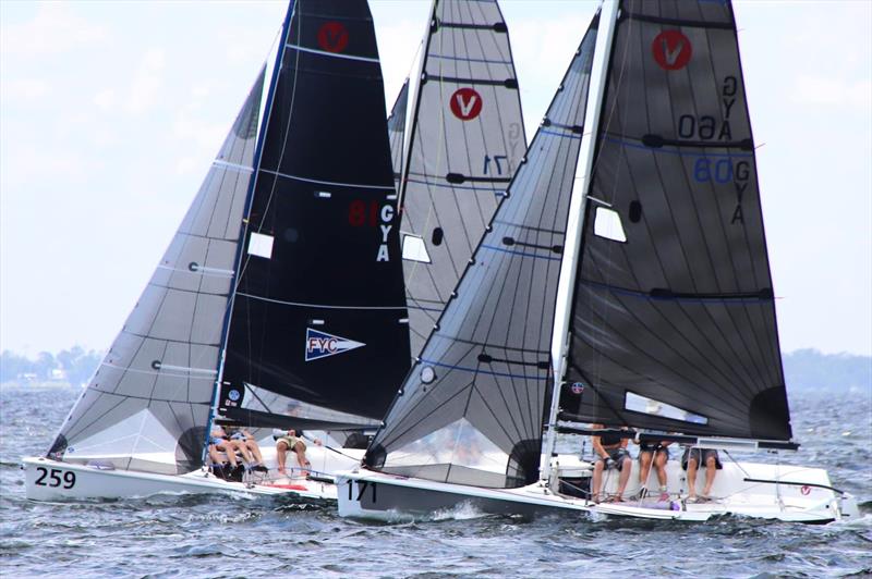 Racecourse action at the Candler Regatta photo copyright Candler Regatta taken at St. Andrews Bay Yacht Club and featuring the Viper 640 class