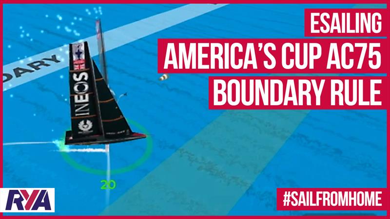 eSAailing America's Cup AC75 Boundary Rule photo copyright James Eaves, RYA taken at Royal Yachting Association and featuring the Virtual Regatta class