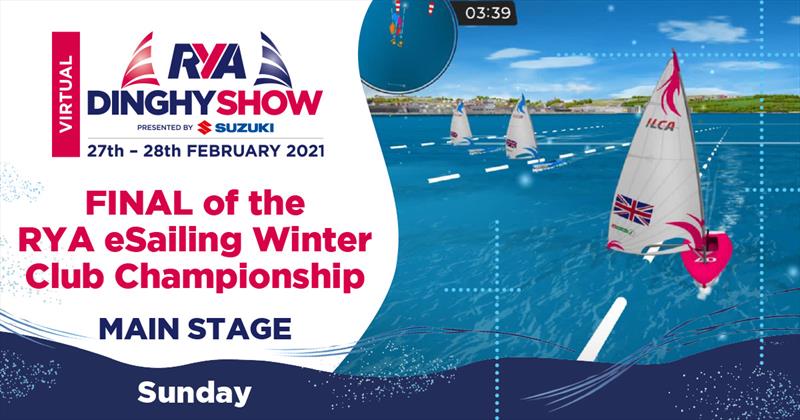 eSailing Winter Club Championship Live Final at the virtual RYA Dinghy Show photo copyright RYA taken at RYA Dinghy Show and featuring the Virtual Regatta class