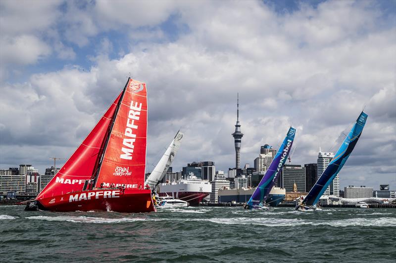 The former Volvo Ocean Race fleet racing in Auckland, March 2018 - photo © Jesus Renedo