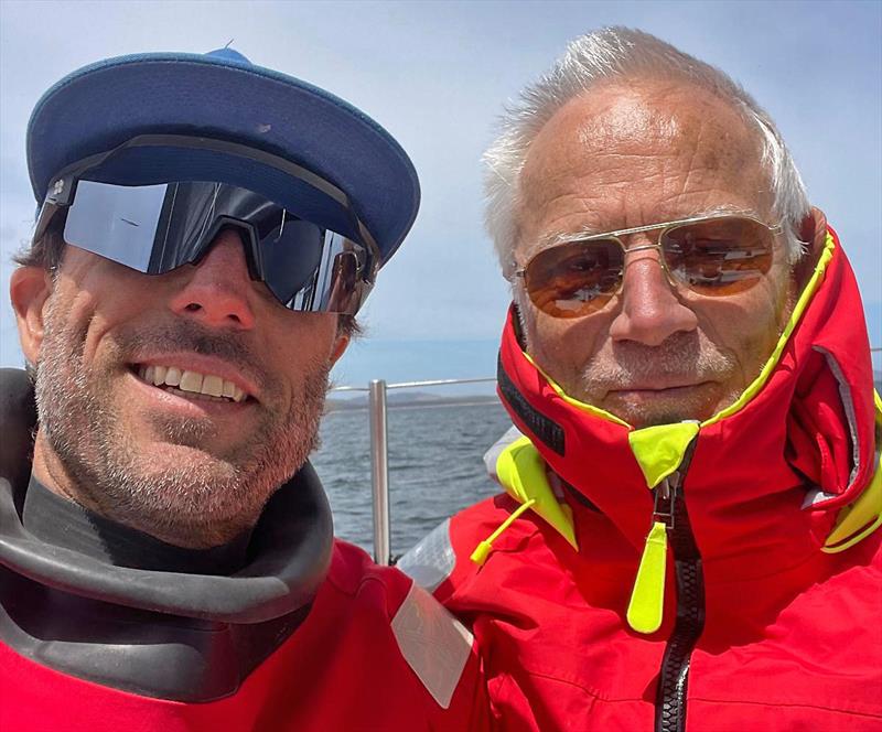 Jack and Bill Macartney during the delivery of Celestial V70 back to Sydney after the 2025 Rolex Sydney Hobart Yacht Race - photo © Jack Macartney