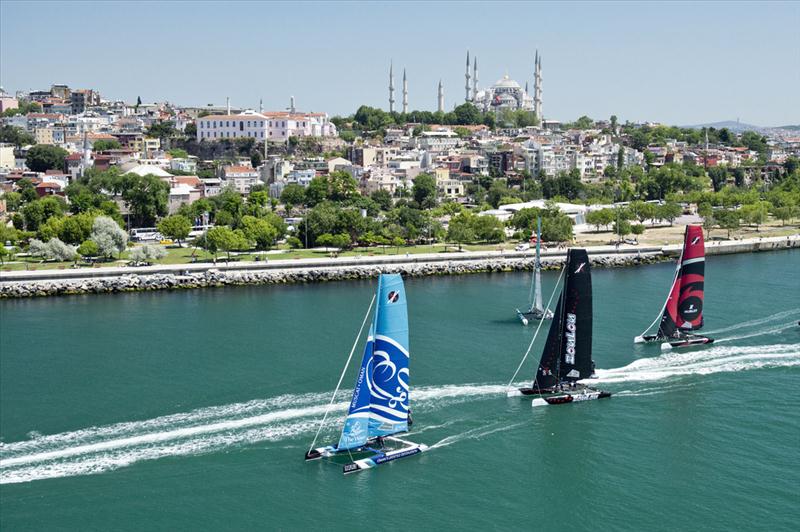 Extreme Sailing Series Act 3 in Istanbul day 3 photo copyright Vincent Curutchet / Dark Frame taken at  and featuring the Extreme 40 class