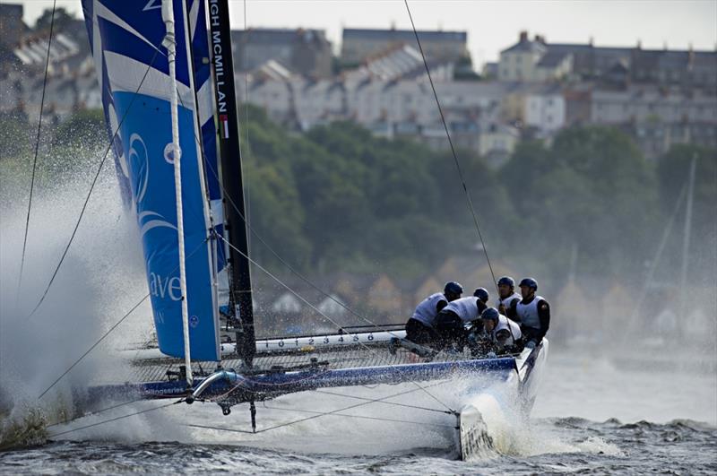 Oman Sail during the Extreme Sailing Series 2012 Act in Cardiff photo copyright Mark Lloyd / www.lloydimages.com taken at  and featuring the Extreme 40 class