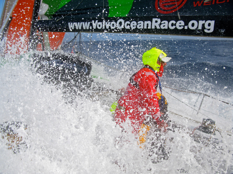Rough seas in the Southern Ocean for Green Dragon during leg 5 of the Volvo Ocean Race photo copyright Guo Chuan / Green Dragon Racing / Volvo Ocean Race taken at  and featuring the Volvo 70 class