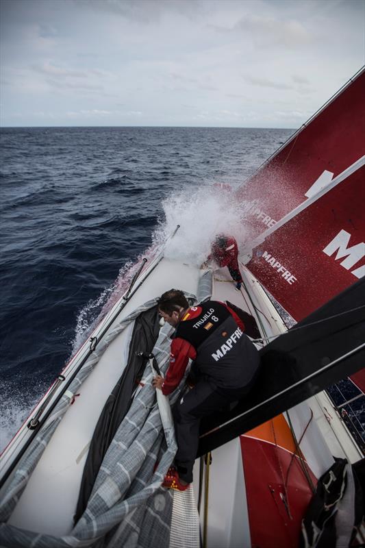 Teams pushing on the final stretch of Volvo Ocean Race leg 4 photo copyright Francisco Vignale / MAPFRE / Volvo Ocean Race taken at  and featuring the Volvo One-Design class