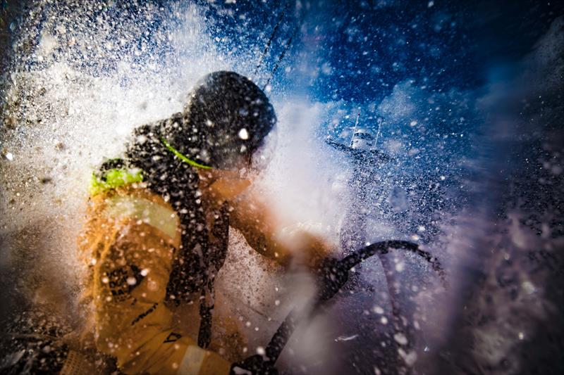 On board Turn the Tide on Plastic during Volvo Ocean Race Leg 3, Cape Town to Melbourne photo copyright Jeremie Lecaudey / Volvo Ocean Race taken at  and featuring the Volvo One-Design class