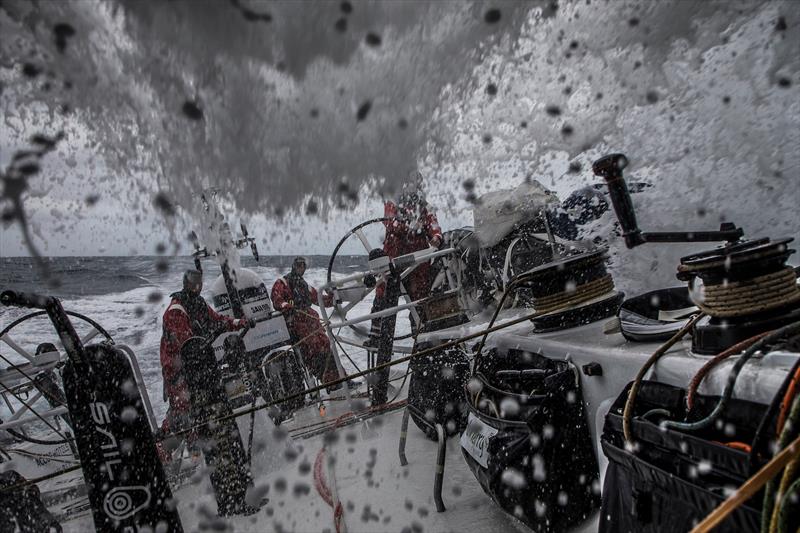 Wet down here on board Sun Hung Kai / Scallywag during Volvo Ocean Race Leg 3 - photo © Konrad Frost / Volvo Ocean Race