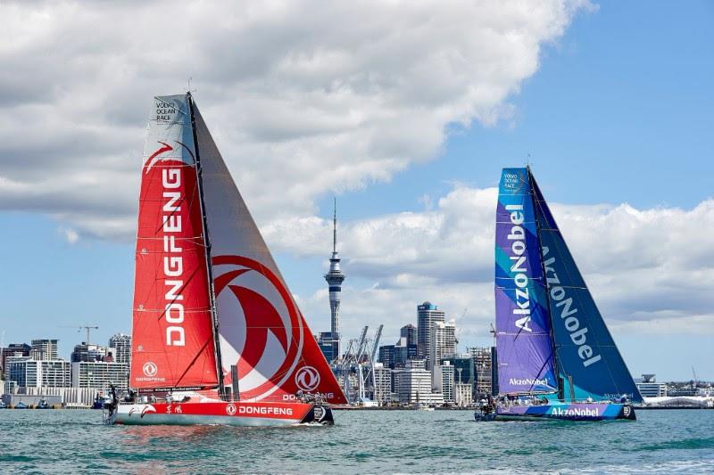 Team AkzoNobel finish 2nd in the New Zealand Herald In-Port Race - photo © Thierry Martinez / team AkzoNobel