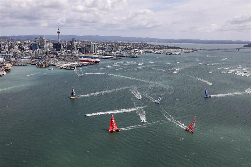 Volvo Ocean Race Leg 7, Auckland to Itajai - Start day photo copyright Ainhoa Sanchez / Volvo Ocean Race taken at  and featuring the Volvo One-Design class