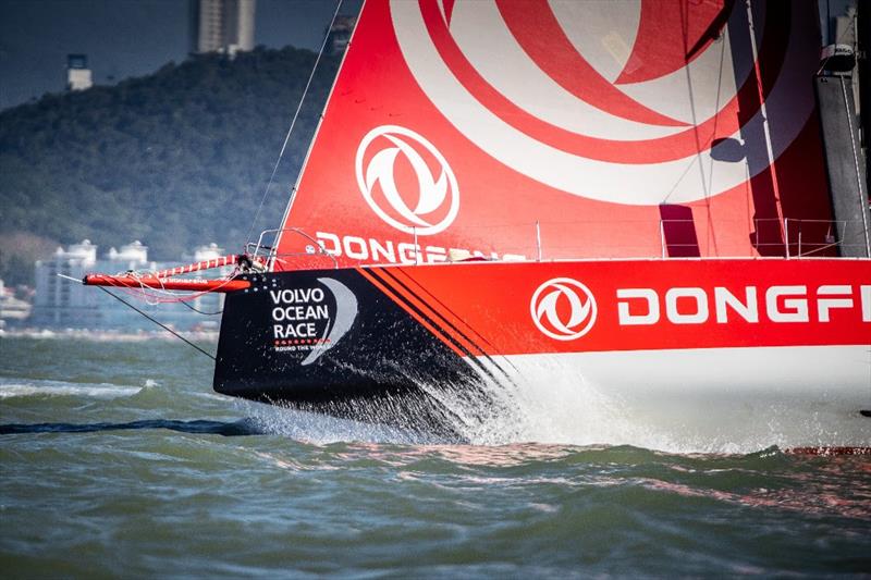 Overall leader Dongfeng Race Team as Volvo Ocean Race Leg 8 from Itajaí to Newport starts - photo © Eloi Stichelbaut / Volvo Ocean Race