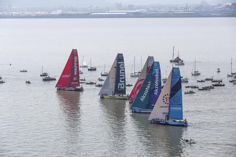 A slow start to Volvo Ocean Race Leg 10: Cardiff to Gothenburg - photo © Ainhoa Sanchez / Volvo Ocean Race