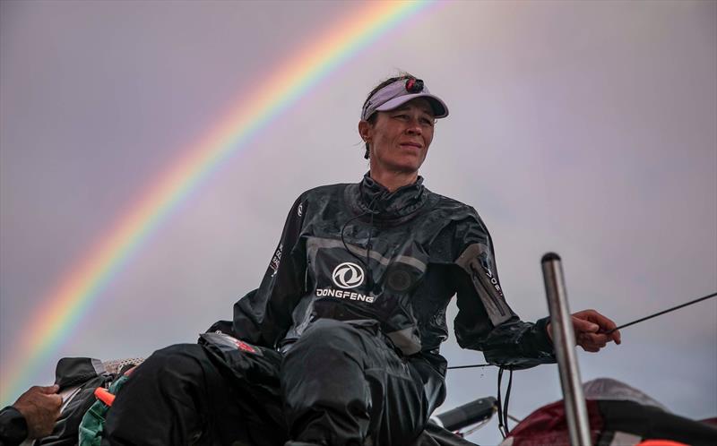 Carolijn Brouwer is awarded the Magnus Olsson Prize photo copyright Jeremie Lecaudey / Volvo Ocean Race taken at  and featuring the Volvo One-Design class