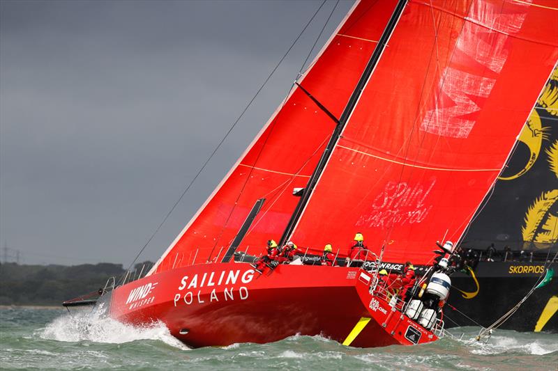 Robert Gwozdz's VO65 Sailing Poland in the Rolex Fastnet Race photo copyright Paul Wyeth / www.pwpictures.com taken at Royal Ocean Racing Club and featuring the Volvo One-Design class