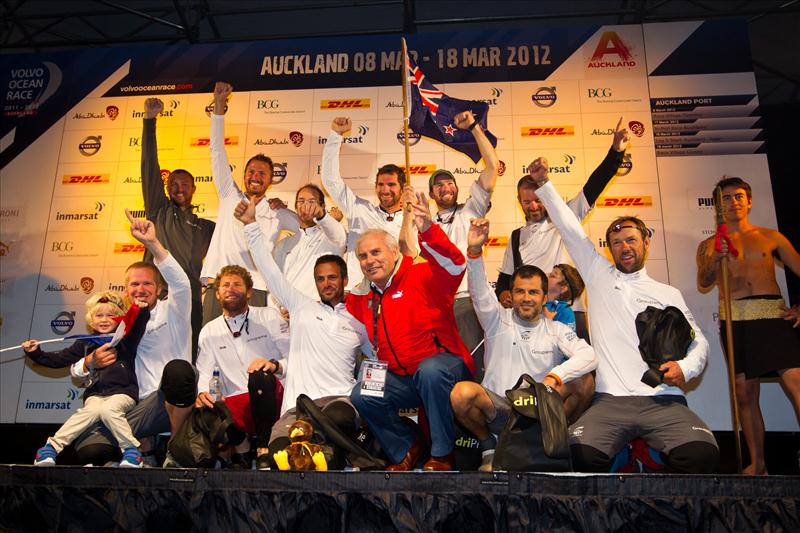 Groupama wins leg 4 of the Volvo Ocean Race in Auckland photo copyright Ian Roman / Volvo Ocean Race taken at  and featuring the Volvo 70 class
